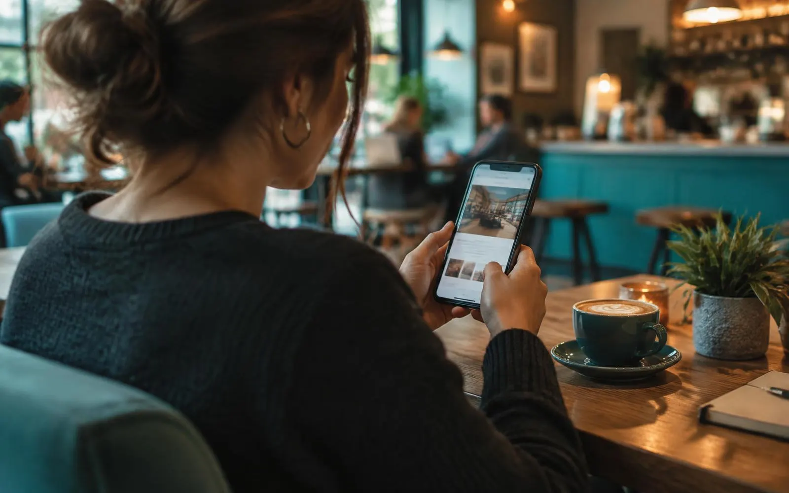 Mobilni prikaz sajta — kupac pregleda sajt firme na telefonu